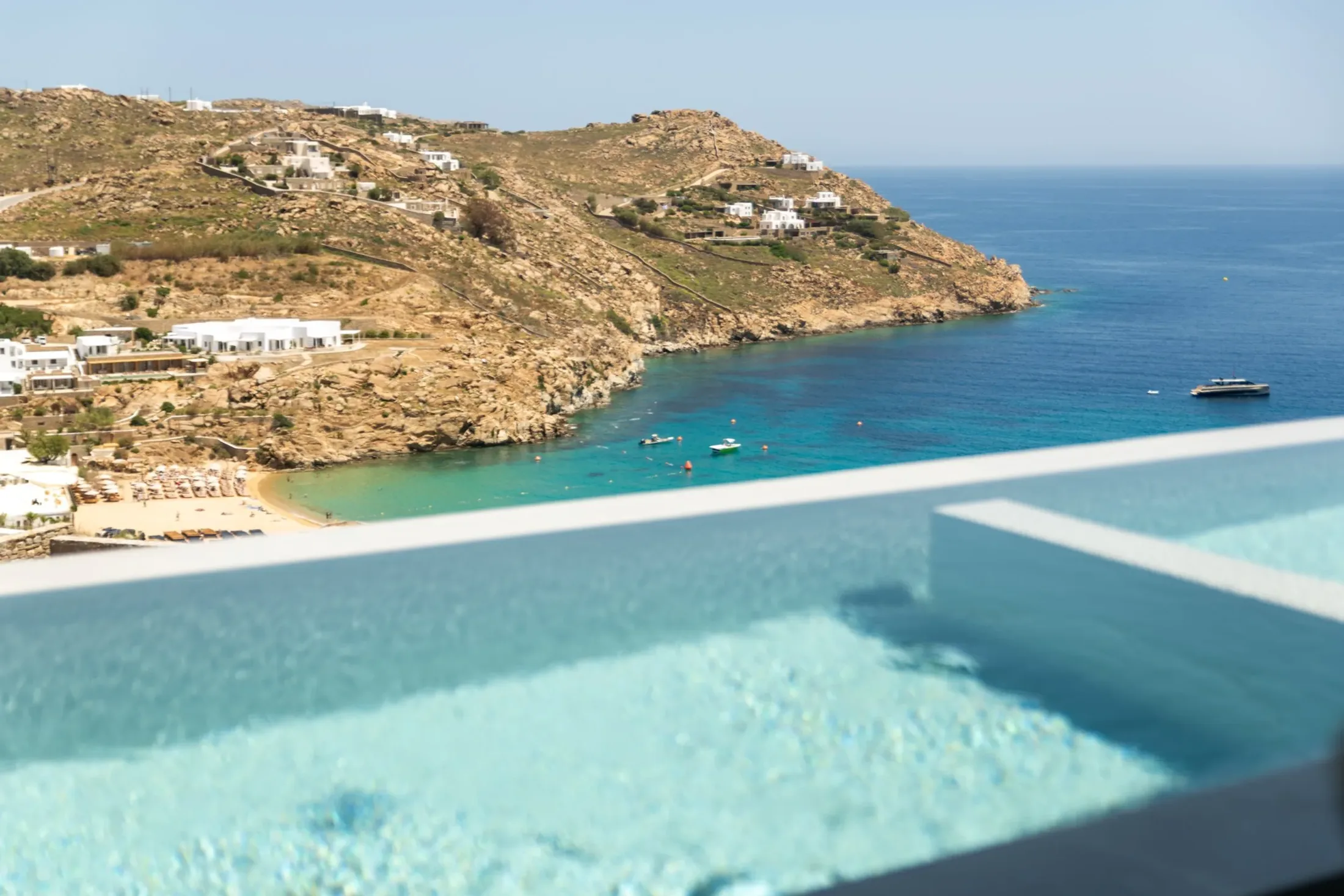21 - Mykonos South Coast piscina vista baia